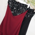 Heart-shaped Strapless Sequined Slim-fit Dress